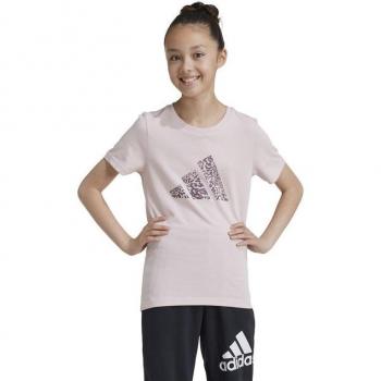 Camiseta de Fitness Adidas Training Graphic para Niñas en Color Rosa