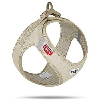 Arnés de chaleco para perros Curli con cordón de cierre, color bronceado, talla 3XS