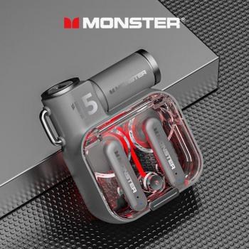 Auriculares Originales Monster XKT15 Bluetooth V5.3 Transparentes con Sonido HIFI y Larga Duración de Batería