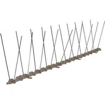 vidaXL Conjunto de 6 Hileras 2 Filas de Pinchos Puntas Anti-Pájaros Palomas Ahuyentador Aves Estacas Tejado Balcón 3 m