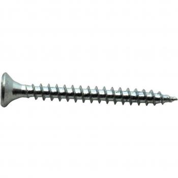 Tirafondos cabeza plana pozi cincado 4 x 30 mm - Caja 12 Uds