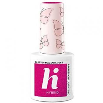 Esmalte Semipermanente UV Glitter Magenta 5ml Hi Hybrid Unisex