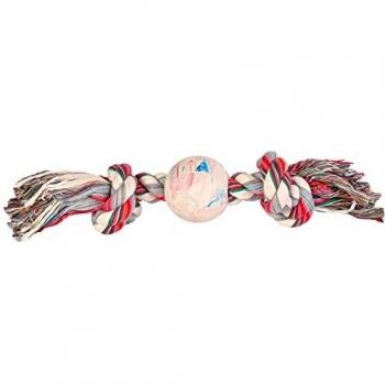 TRIXIE Cuerda de Juego con Pelota Caucho Natural, 36 cm, ø7 cm, Perro