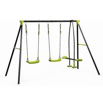 Columpio Portátil Maxxtoys de 3 Accesorios con 2 Columpios y 1 Cara a Cara - Altura de 180 cm