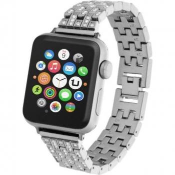 Correa Metálica Diamonds Gris para Apple Watch 38/40 mm