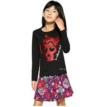 Desigual - TS Atlanta - Camiseta Lentejuelas - Negro