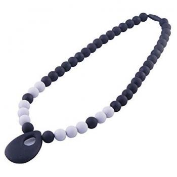 Koo-De Bebé Caos - mordedores colgante de collar para bebés, color: negro / gris