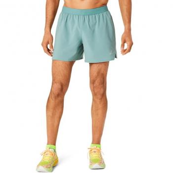 Asics Road 5In Short Hombre Verde Agua Pantalón Corto Deportivo Transpirable Ligero Con Tecnología de Secado Rápido Talle XL Azul Pastel