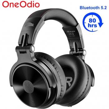 Auriculares Inalámbricos Oneodio Pro-C con Micrófono, 110H de Tiempo de Reproducción, Bluetooth 5.2, Plegables y Estéreo de Graves Profundos para PC y Teléfono