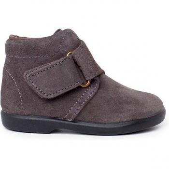 Botas de bebé niño de piel serraje con tira cruzada adherente