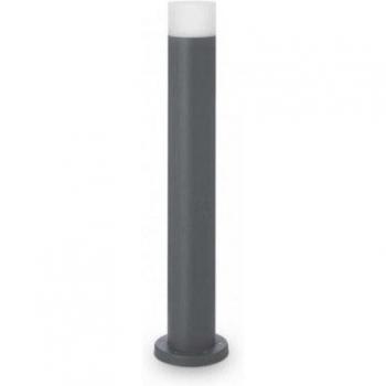 Lámpara de pie antracita VENUS, 1 bombilla de aluminio, Ideal Lux Lámpara baliza exterior de metal color antracita con difusor acrílico, Bolardo ligero de exterior corto Antr