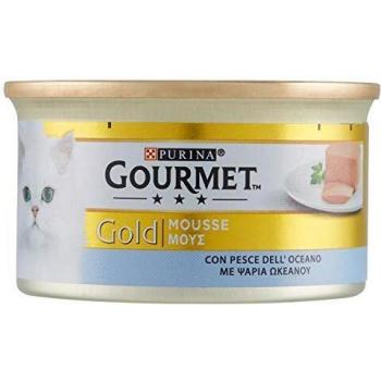 Purina Gourmet Gold Mousse comida para gatos de Pescado del Oceano 85 g