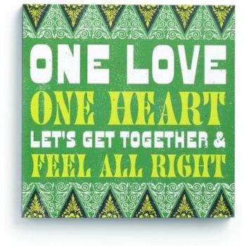 Enesco Lyricology - Pegatina decorativa para pared con la letra de One Love One Heart