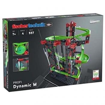 Fischertechnik Dynamic M – Juego Educativo y Divertido de Construcción de Circuitos de Canicas, 550 Piezas.