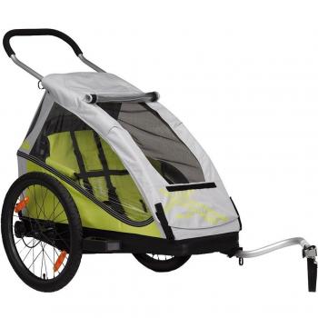 XLC 22 Zoll Mono² Inklusive Buggyrad Remolque para Bicicleta, Infantil, limón