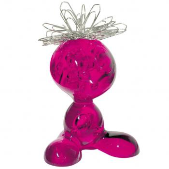 Koziol Curly - Dispensador de clip de papel – transparente/azul, color Transparent/Red