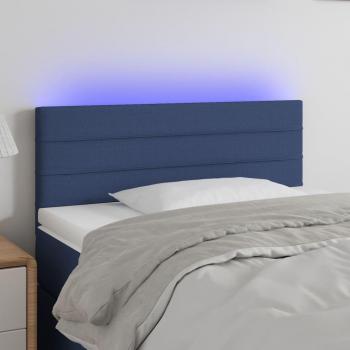 Cabecero LED de Tela Azul 100x5x78/88 cm