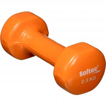 Softee Equipment 0024105, Juego Pesas Vinilo, Naranja, 2 x 2.5 Kg
