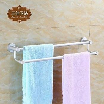 360Grados de rotación actividades toallero Colgador de baño Doble barra toallero
