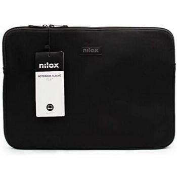 Funda para Portátil Nilox NXF1501 de Neopreno, Compatible con Dispositivos de Hasta 15.6 Pulgadas, Color Negro