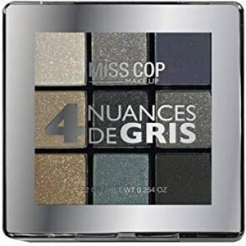 Paleta de Sombras de Ojos Miss Cop 4 Tonos de Gris 7,2g Unisex