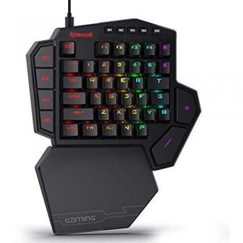Redragon K585 DITI One-Handed RGB Mechanical Gaming Keyboard with Detachable Wrist Rest, 42 Keys, Type-C Connection, Blue Switches