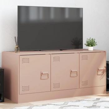 Mueble para TV de acero rosa 99x39x44 cm vidaXL