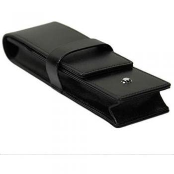 Estuche Montblanc Meisterstück negro para 2 bolígrafos de piel