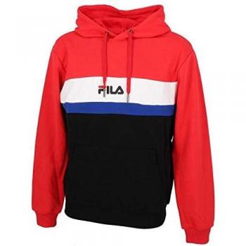 Fila Urban Line Radomir Hoodie - True Red/Black/Bright White/Mazarine Blue - Size S - 70% Cotton, 30% Polyester