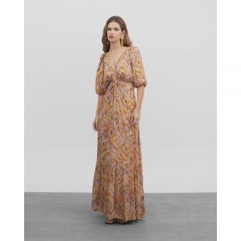 Silbon - Vestido largo cut out estampado naranjas para Mujer
