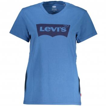 Levi's Elegant Blue Cotton Tee with Classic Print - M
