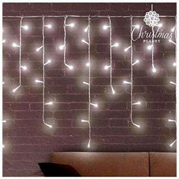 Eminza - Led luces de navidad carámbano efecto cascada t1 cool white
