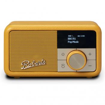 Roberts Radio Revival Petite Amarillo - Radio portátil con Bluetooth y diseño vintage