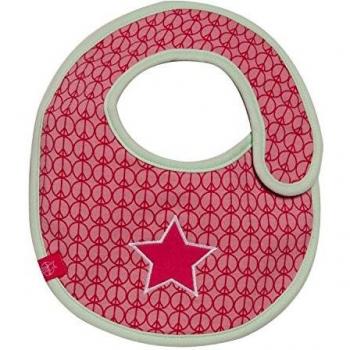 Lassig LTEXBS068 - Babero impermeable con diseño de estrella, color rojo