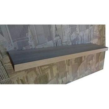 VE.CA-Italy - Balda de madera para pared, 60 x 23 cm, grosor 4 cm, diseño moderno, alerce, color blanco