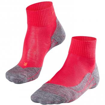 Falke TK5 Short Women's Hiking Socks - Lightweight and Comfortable in Pink/Gray, Size 41-42