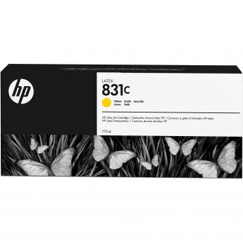 Cartucho de Tinta Original HP 831C Amarillo de 775 ml para Impresoras Latex