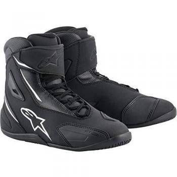 Zapatillas de Moto Alpinestars Fastback-2 de Microfibra con Acabado de Goma Nubuck en Color Negro EU 38