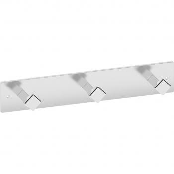Percha triple de baño para atornillar con gancho en rombo BELTRAN 997 HOTEL Cromo