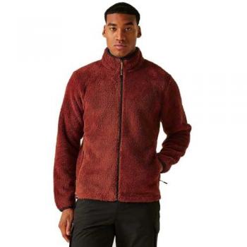 Regatta Midoor Men's Full Zip Fluffy Fleece Jacket - Red Ochre, Size XXL