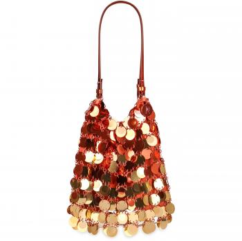 Paco Rabanne Women's Sparkles Tote Bag in Gold | Sequin Purse - Gold - Shoulder Strap, Yellow female, Size: ONE SIZE