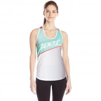 Zoot camiseta de running para mujer run equipo Singlet, Womens, Laufshirt equipo de Run Singlet, mujer, color Aquamarine/Passion Fruit, tamaño XL