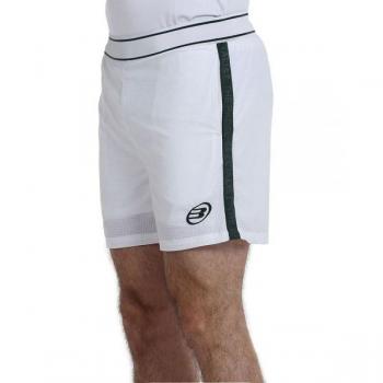 Short Bullpadel Lobios Blanco - Ropa de pádel para hombre, pantalones cortos, diseño ligero y transpirable, ideal para la práctica del pádel