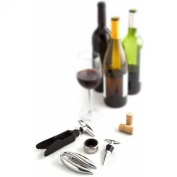 Quid Mi Bar - Set de 4 piezas, accesorios para vino