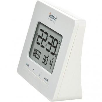 Oregon Scientific RM938-W - Reloj de sobremesa, radio controlado, con alarma, color Blanco