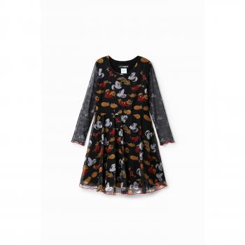 Vestido Corto Desigual Arroyo para Niños Negro