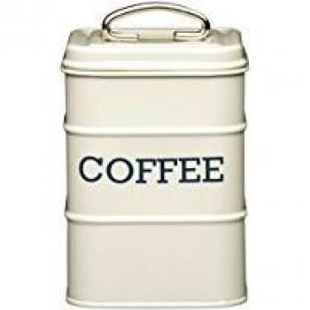 KitchenCraft Living Nostalgia Lata para Conservar Café de Acero - Crema