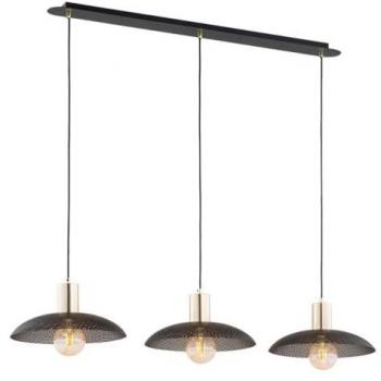 Lámpara de Suspensión Spirit, Acero Negro con Recubrimiento de Polvo, 90x100x30 cm