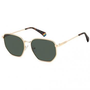 Polaroid PLD 6214 Unisex Gold Copper Green Polarized Sunglasses 56mm
