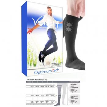 gibaud venactif Optimum Tech médico calcetines de compresión para hombres clase 2 británica negro